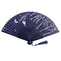 Folding bamboo lace hand fan