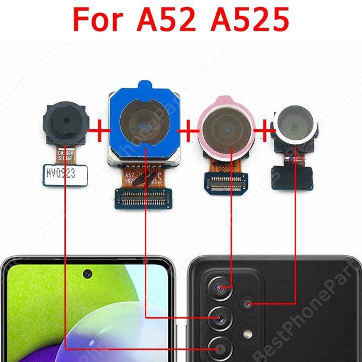 กล้องด้านหลังสําหรับ-samsung-galaxy-a52-a52s-a72-a02-a02s-a12-a22-a32-a42-5g-โมดูลกล้องด้านหลังอะไหล่เดิม