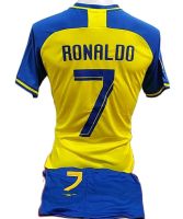 เสื้อบอลกีฬาผู้ชายทีมสโมสรฟุตบอลทีมอัลนาสเซอร์/Al nassr รุ่นปี 2022-2023 แห้งเร็ว ระบายอากาศได้ ใส่สบาย ใส่ได้ทุกเพศ ทุกวัย (มีสกรีนเบอร์)