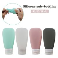 ☏☌  38/60/90ML Leak proof Empty Travel Bottle Silicone Refillable Sub bottling Portable Cosmetic Shower Gel Shampoo Container