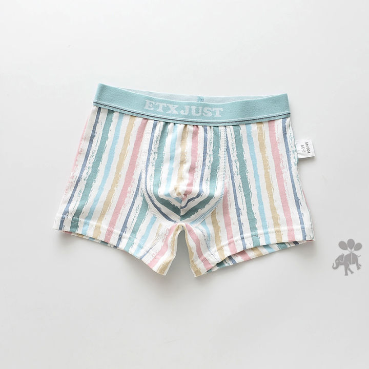 etx-5pcs-ชายบ๊อกเซอร์ผ้าฝ้ายกางเกงชั้นในชายรูปแบบการ์ตูนของเด็กชุดชั้นในวัยรุ่น-breathable-soft-กางเกงชั้นในเด็ก