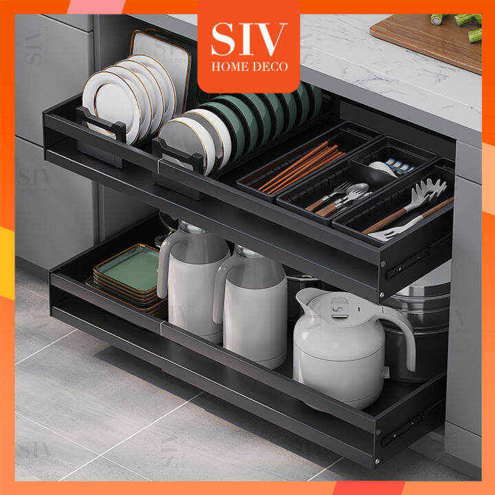 SIV Pull Out Basket For Kitchen Cabinet Pullout Basket Tray Organizer ...