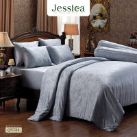 Jessica Jacquard Silk Shine 500 เส้นด้าย QS734 ชุดเครื่องนอน ผ้าปูที่นอน ผ้าห่มนวม ผ้าทอลายเรียบหรู สามารถป้องกันไรฝุ่นได้