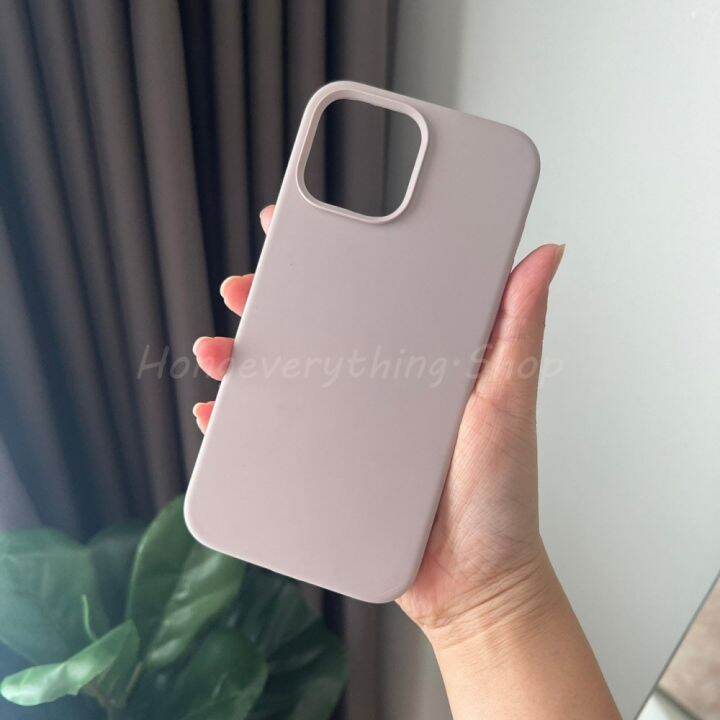 สีเทาม่วง-เคสสำหรับไอโฟน-เคสซิลิโคน-iphone-14-13-mini-pro-max-7-8-plus-se2-x-xr-xsmax-11-pro-max-12-mini-pro-max-เคสซิลิโคน-ลบรอยได้-เคสกำมะหยี่โลโก้