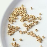 5.*4.5MM 14K Gold Color Plated Brass Barrel Beads Spacer Beads High Quality Diy Jewelry Accessories Beads