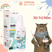 Xịt nấm mèo chó thảo mộc Hipipet Nấm vẩy gầu, nấm đồng xu ngứa da , cằm đen