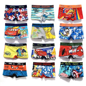 6pcs cartoon characters design underwear brief for kids boy 1-9yrs old  branded export quality