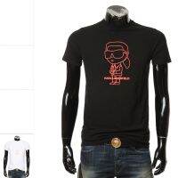 Karl Lagerfeld graphic cotton O-neck T-shirt for men