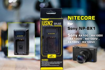 แท่นชาร์จ Sony ZV1 Nitecore USN2 แท่นชาร์จ for Sony NP-BX1 สำหรับ Sony ZV1 , RX100 ทุกรุ่น