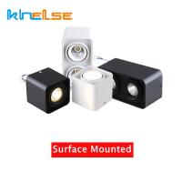 Square LED Ceiling Downlight Surface Mount Grid Lamp GU10 Bulb Fitting Fixture Base Angle Adjustable Dual-head Spot Lamp Holder  by Hs2023