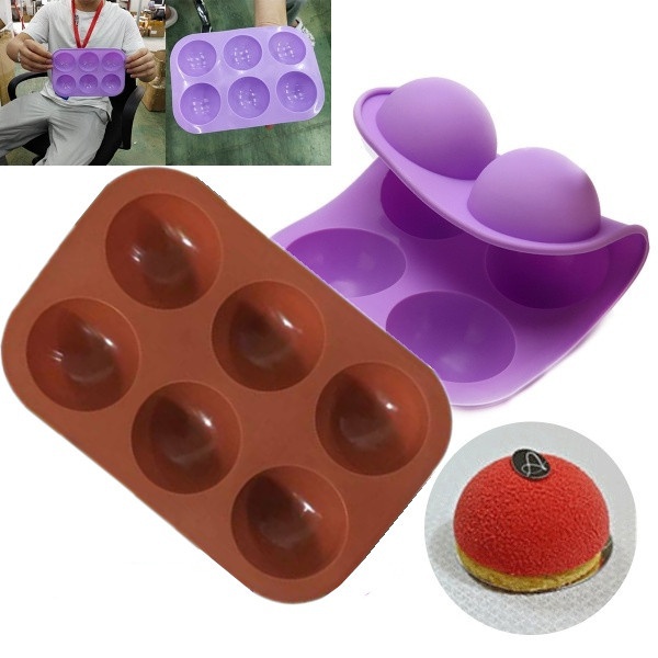 Half Ball Sphere Silicone Cake Mold Muffin Chocolate Pan Cookie Baking Z2X3 