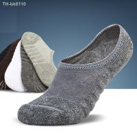 ✇♟ 6pcs 3pairs/lot men 39;s invisible towel style cotton Socks stripe boat anti slip high qualtiy new Plus big size EU43-46