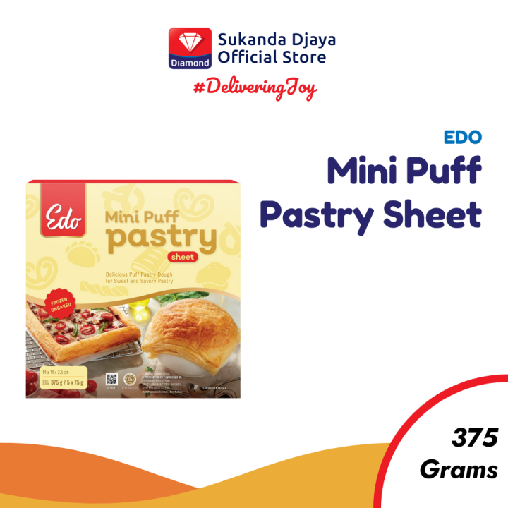 Edo Mini Puff Pastry Sheet 375 Gr Kulit Pastry Lazada Indonesia