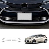 For Toyota AQUA 2021 2022 Chrome Front Bumper Mesh Center Grille Grill Moulding Strips Cover Trim