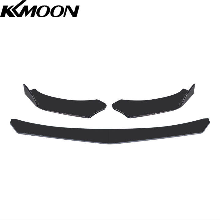 4 Pieces Car Front Bumper Lip Body Kit Spoiler Splitter ABS Bumper