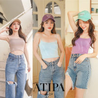 Atipashop - New tank top สายเดี่ยว สายสปาเก็ตตี้