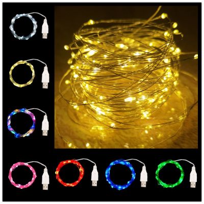 4Pcs USB Silver Filigree LED String Lights Fairy Christmas Garland Decorations for Home Garden Outdoor Decor Lamp Waterproof