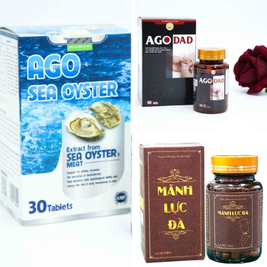 Combo hỗ trợ nuôi tinh trùng ago - ago dad , mãnh lực đà ,hàu biển ago - ảnh sản phẩm 1