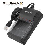 PUJIMAX เครื่องชาร์จแบตเตอรี่ USB Ni-MH สากล1.2V A/ แบตเตอรี่ AAA แบบชาร์จไฟได้การป้องกันการลัดวงจรไฟฟ้าแท่นชาร์จ