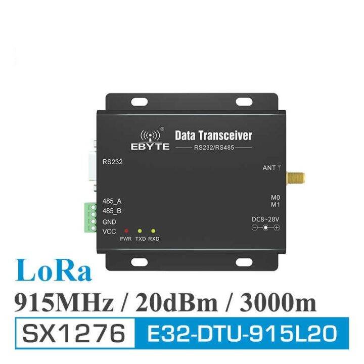 915 MHz LoRa SX1276 RS485 RS232 Transmitter & Receiver E32-DTU-915L20 ...