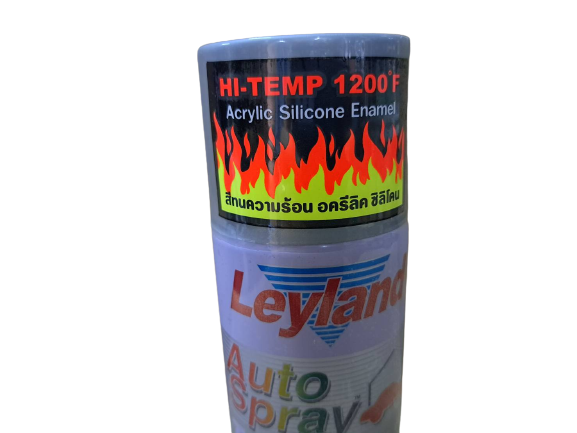 leyland-สีสเปรย์ทนร้อน-สีกันความร้อน-สีพ่นท่อดำด้าน-ดำเงา-บรอนซ์เงิน-สีพ่นท่อไอเสีย-สีพ่นท่อมอไซด์