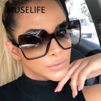 【CC】○▼  Oversized Sunglasses Big Frame Colorful Glasses Female Mirror Oculos Gradient Hip Hop Shades