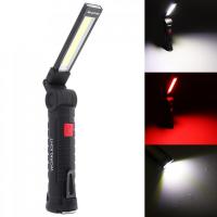 W51 5 Mode Portable COB Flashlight Torch USB Rechargeable LED Work Light Magnetic COB Hanging Hook Lamp for Outdoor Camping