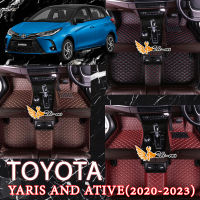 2Be-car พรมปูรถยนต์ 6D โตโยต้า Toyota Yaris and Ative (2020-2023) รับประกันสินค้า1ปี
