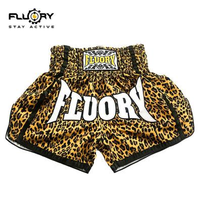Fluory printing Fight shorts Boxing Shorts embroidery patches Muay thai shorts