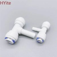 Reverse Osmosis Aquarium System Coupling T Shape Tee 1/4" 3/8"OD Hose To 1/4" Pipe RO Water Plastic Pipe Fitting Quick Connector