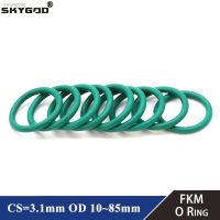 ℗☏◈ 10pcs FKM O Ring CS 3.1mm OD 10 85mm Sealing Gasket Insulation Oil High Temperature Resistance Fluorine Rubber O Ring Green