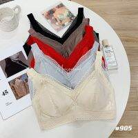 Bra● สไตล์การระเบิด 5 สายสะพายไหล่กว้างลูกไม้บราระดับ high-end ผ้าเนื้อเนียนดันหน้าอกไม่มีวงแหวนเหล็กชุดชั้นในสตรี