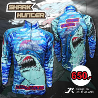 เสื้อตกปลา JK THAILAND ลาย SHARK HUNTER  ป้องกันรังสี UV 80-90% สีไม่ตก แห้งเร็ว