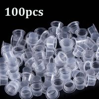 【CW】■  100pcs Plastic Microblading Ink Cup Disposable Permanent Makeup Pigment Holder Cap Accessory S/M/L