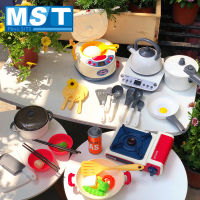 Simulation Food Cooking Pretend Play Set Gas Stove Pots Dishes Cookware Kettle Rice Cooker Utensils House Kitchen Toys For Girls