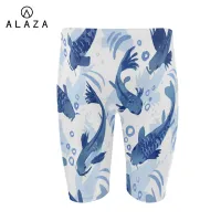 NEW Professional Men Competitive Swim Trunks Swimwear Men Brand Skull Print Jammer Swimsuit MENs Swimming JammerTH