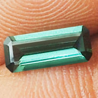 Gorgeous 0.70 Carats Teal Green Tourmaline/Genuine Lustrous Flawless Emerald Cut/Loose semiprecious Colored Gemstone/