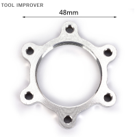 TOOL IMPROVER จักรยานจักรยาน freewheel เกลียวฮับดิสก์เบรคโรเตอร์6น็อตหน้าแปลนอะแดปเตอร์