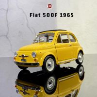 Bburago 1:24ใหม่ Fiat 500F 1965โมเดลแบบจำลองรถจากโลหะอัลลอยด์ของสะสมของขวัญของเล่นเด็กผู้ชายของเล่น