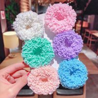 Women Plush Scrunchies Colorful Luminous Hairband Girls Ponytail Headwear Fashion Hair Accessories Elastic Hair Bands Tools