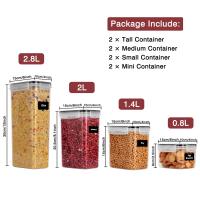 【cw】5 Pcs Set Kitchen Storage Organizer PP High Quality Food Container Kitchen Refrigerator Noodle Multigrain Storage Tank ！