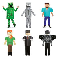 ชุดคอสเพลย์ My world Minecraft Games Alex Game สําหรับเด็กผู้ชาย ของขวัญฮาโลวีน 3 ชิ้น