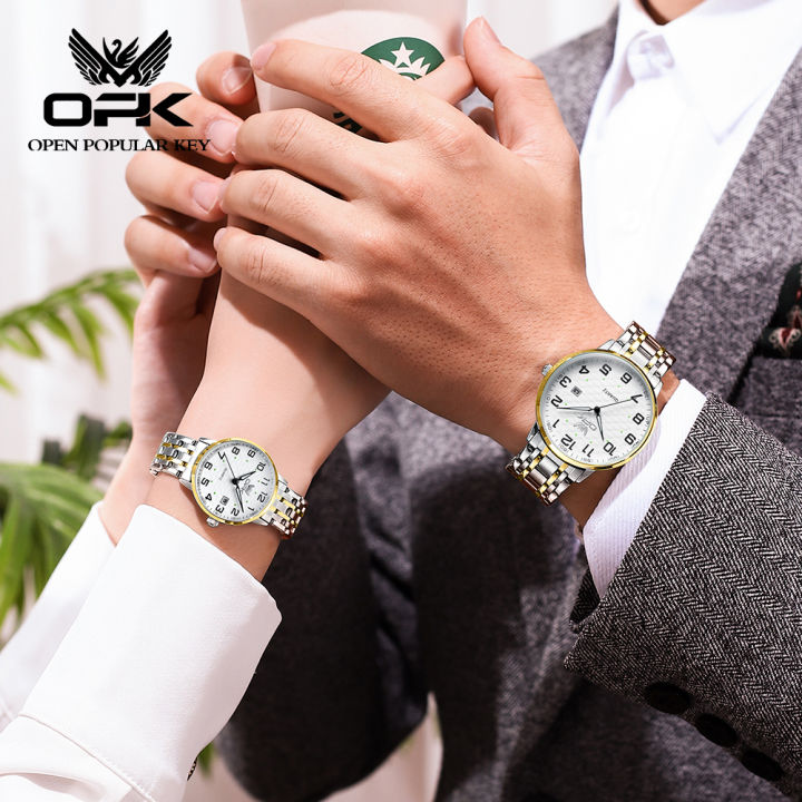 นาฬิกาหรูนาฬิกาคู่รัก2023ใหม่รับ2นาฬิกาแฟชั่นของแท้กันน้ำนาฬิกาสแตนเลสสตีลนาฬิกาคู่และนาฬิกาผู้หญิง