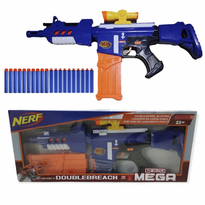 Nerf Doublebreach N-Strike Mega Double-Barrel Blasting Nerf Magazine ...