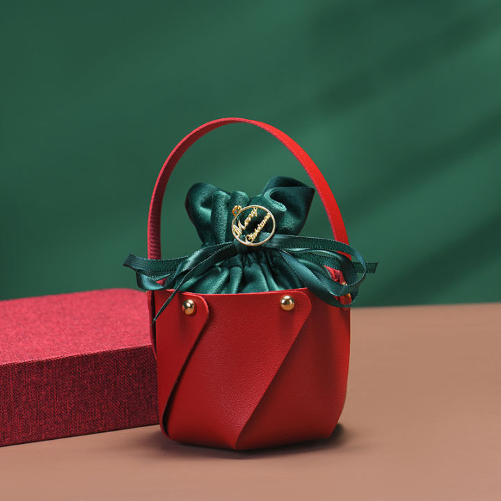 กล่องของขวัญของหวานคริสต์มาสอีฟผ่าข้างแยก-apple-กล่องหนัง