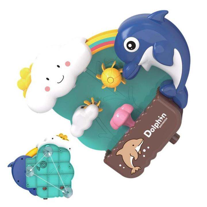 water-spray-spout-for-kids-fun-cartoon-dolphin-bath-fountain-toy-bathtub-decoration-for-childrens-playground-water-park-kindergarten-bathroom-bathtub-game-room-cool