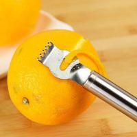 1Pc Stainless Steel Lemon Peelers Fruit Orange Zester Citrus Grater Stainless Steel Grips Lime Zest Peeling Tool Knife Kitchen Graters  Peelers Slicer