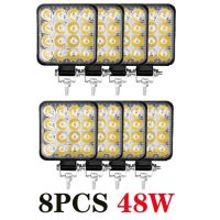 ไฟสปอตไลท์แอลอีดี4X4สำหรับรถออฟโรดทางวิบากไฟตัดหมอกรถยนต์แท่ง Led 8ชิ้นสำหรับรถกะบะเอทีวี4 I