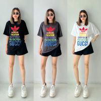 เกรด ? [พร้อมส่ง] Every day Look ชุดเซ็ตเสื้อยืดแขนสั้นทรง Oversize + กางเกงขาสั้น YL088