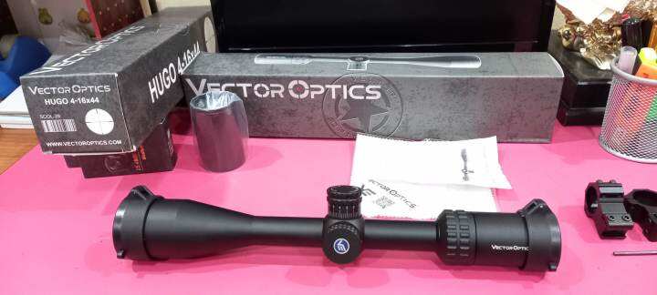 ใหม่ล่าสุด-ยอดนิยมผุดๆ-vector-optic-hugo-4-16-44-sfp-แท้-เวกเตอร์ฮิวโก้-ปรับนอก-ล็อคได้-เซ็ตซีโร่ได้-ปรับหลาข้าง-คอท่อ-25-มิลลิเมตร-กระจกใสมาก